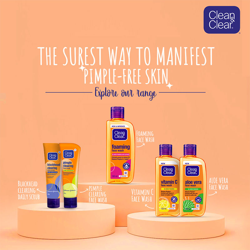 Clean & Clear Vitamin C Face Wash - Gentle Brightening & Hydrating Cleanser Reduces Acne In 7 Days, 240ml Buy at Indicrest Image 5