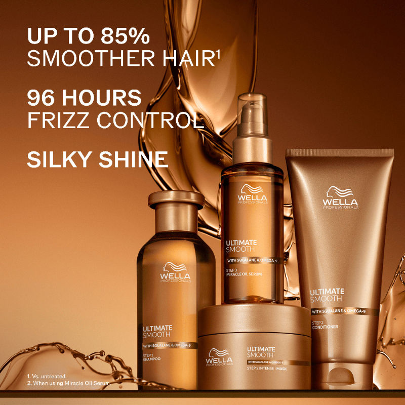 Wella Professionals Ultimate Smooth Shampoo With Squalane & Omega-9 For Dull & Frizzy Hair, 250ml Buy at Indicrest Image 3