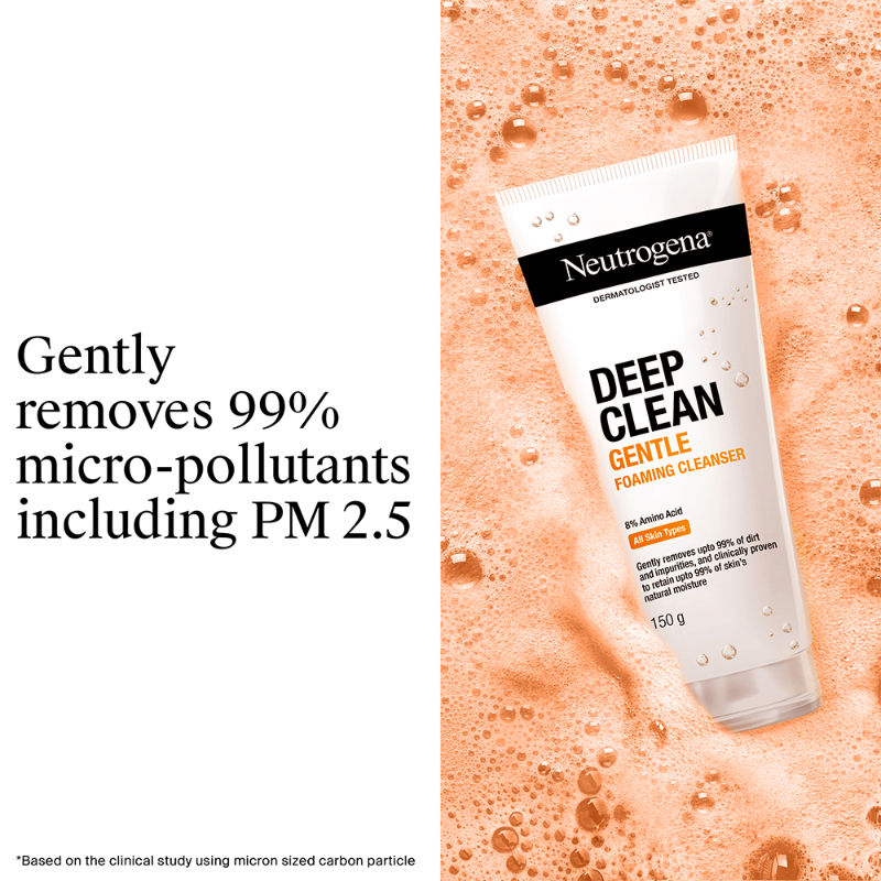 Neutrogena Deep Clean Gentle Foaming Cleanser - Moisturizing Face Wash for Normal to Sensitive Skin, 50g