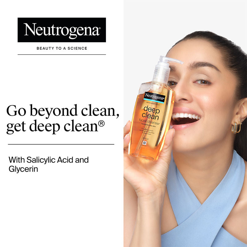Neutrogena Deep Clean Facial Cleanser Face Wash for Normal to Oily Skin, 50ml