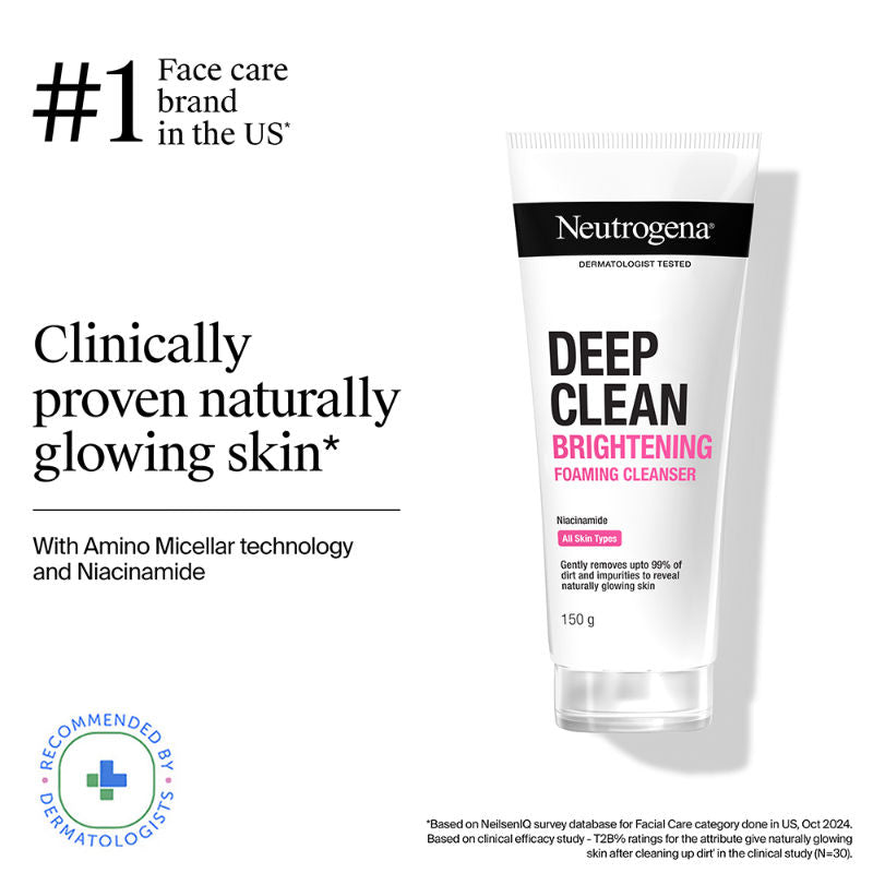 Neutrogena Deep Clean Brightening Foaming Cleanser, 150g
