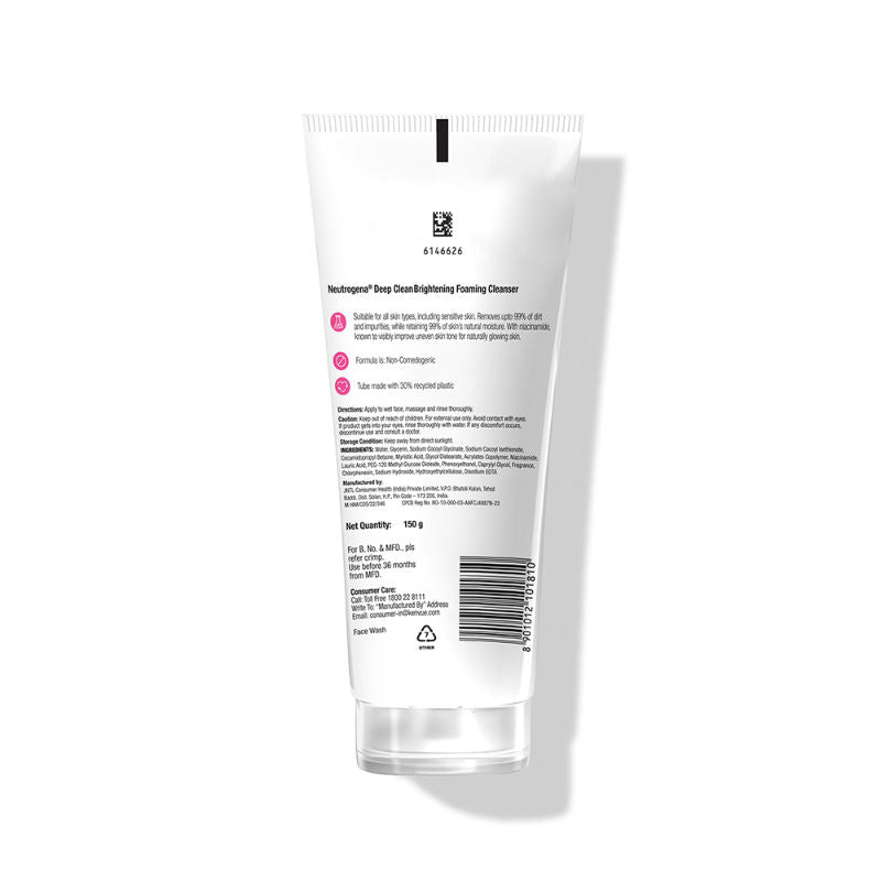 Neutrogena Deep Clean Brightening Foaming Cleanser, 150g