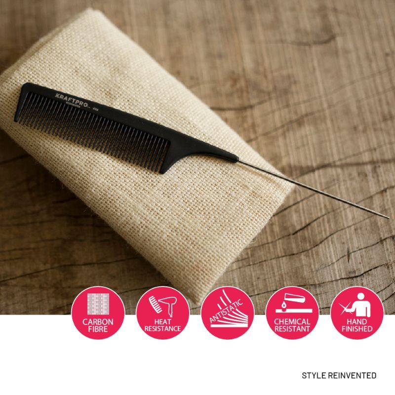 KRAFTPRO Pin Tail Hair Comb Heat Resistant Use With Hair Dryer Virtually Unbreakable Tool, 1 piece Buy at Indicrest Image 2