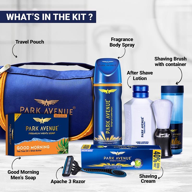 Park Avenue Good Morning Grooming Kit, 209g+195ml Buy at Indicrest Image 4