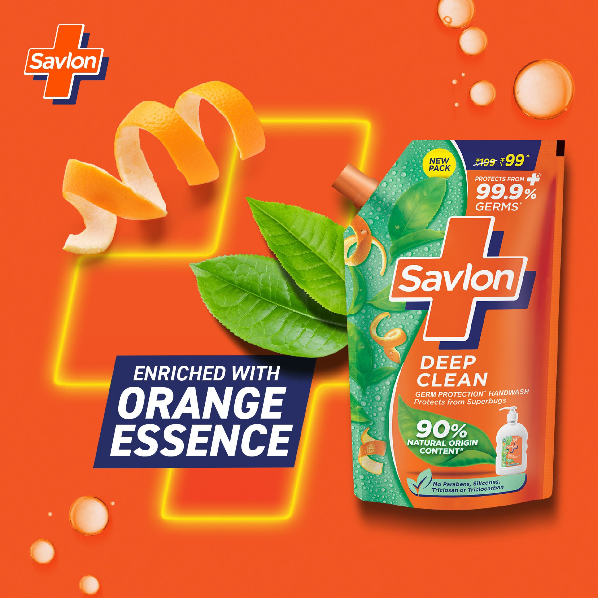 Savlon Deep Clean Germ Protection Liquid Handwash Refill Pouch, 625ml Buy at Indicrest Image 5