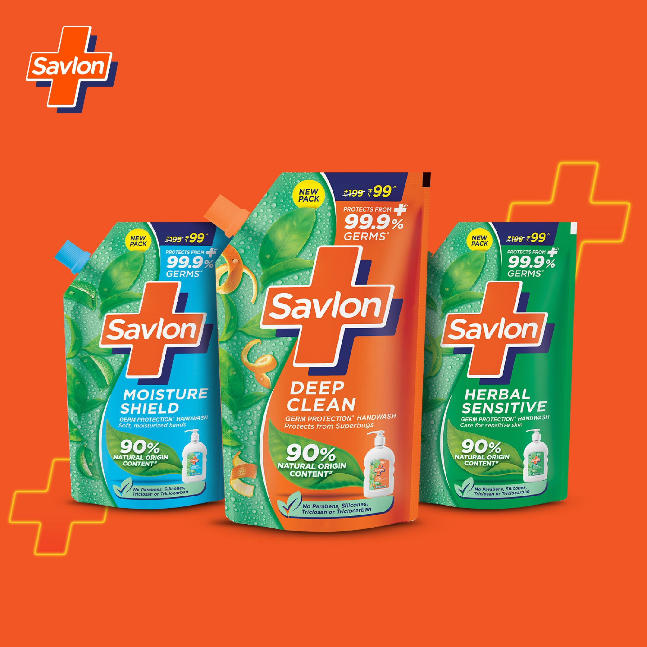 Savlon Deep Clean Germ Protection Liquid Handwash Refill Pouch, 625ml Buy at Indicrest Image 6