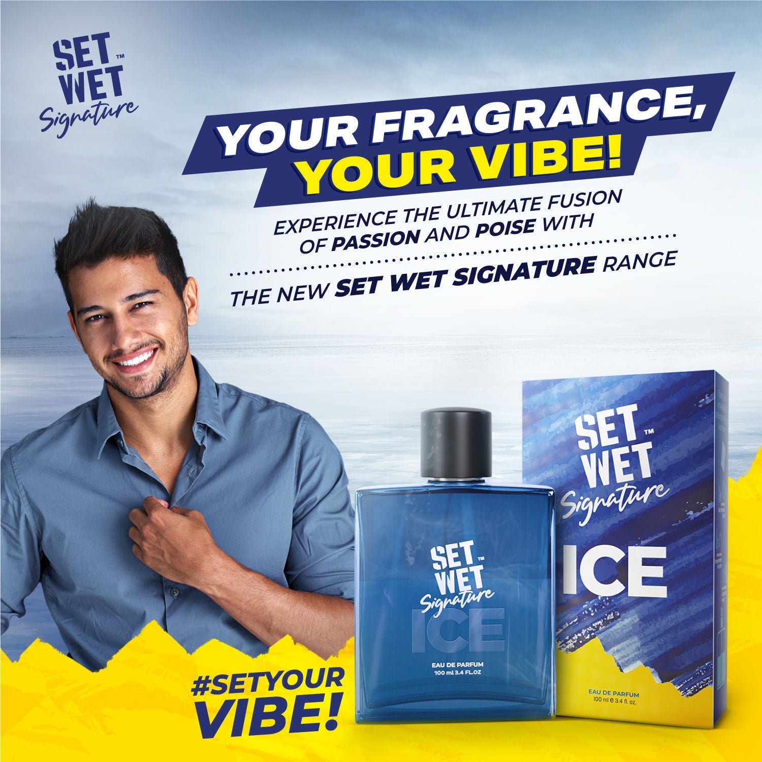 Set Wet Signature Ice Eau de Parfum For Him, 100ml Buy at Indicrest Image 2