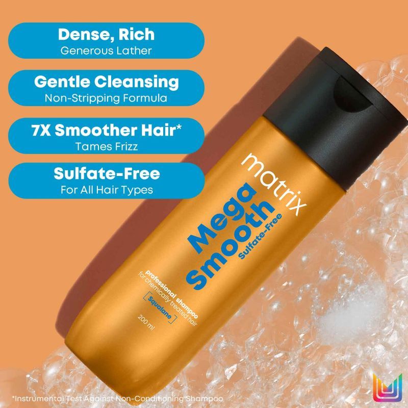 Matrix Mega Smooth Sulfate-Free Combo, For Gentle Cleansing & Bond Repair With Free Mini Liquid Mask, 320g Buy at Indicrest Image 3