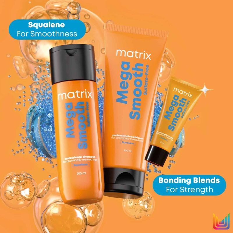 Matrix Mega Smooth Sulfate-Free Combo, For Gentle Cleansing & Bond Repair With Free Mini Liquid Mask, 320g Buy at Indicrest Image 4
