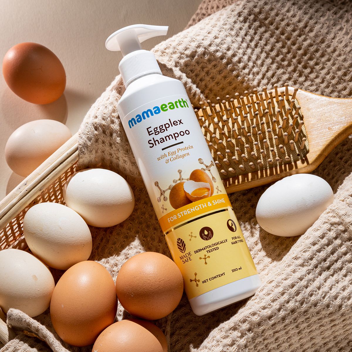 Mamaearth Eggplex Shampoo with Egg Protein & Collagen for Strength and Shine, 250ml - Image 2 - Buy from Indicrest