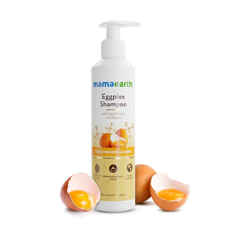 Mamaearth Eggplex Shampoo with Egg Protein & Collagen for Strength and Shine, 250ml - Buy from Indicrest