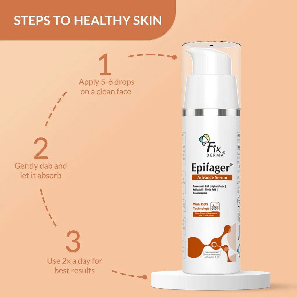 Fixderma Epifager Advance Serum | Solution for Pigmentation-Free and Even-Toned Skin, 30ml - Image 3 - Buy from Indicrest