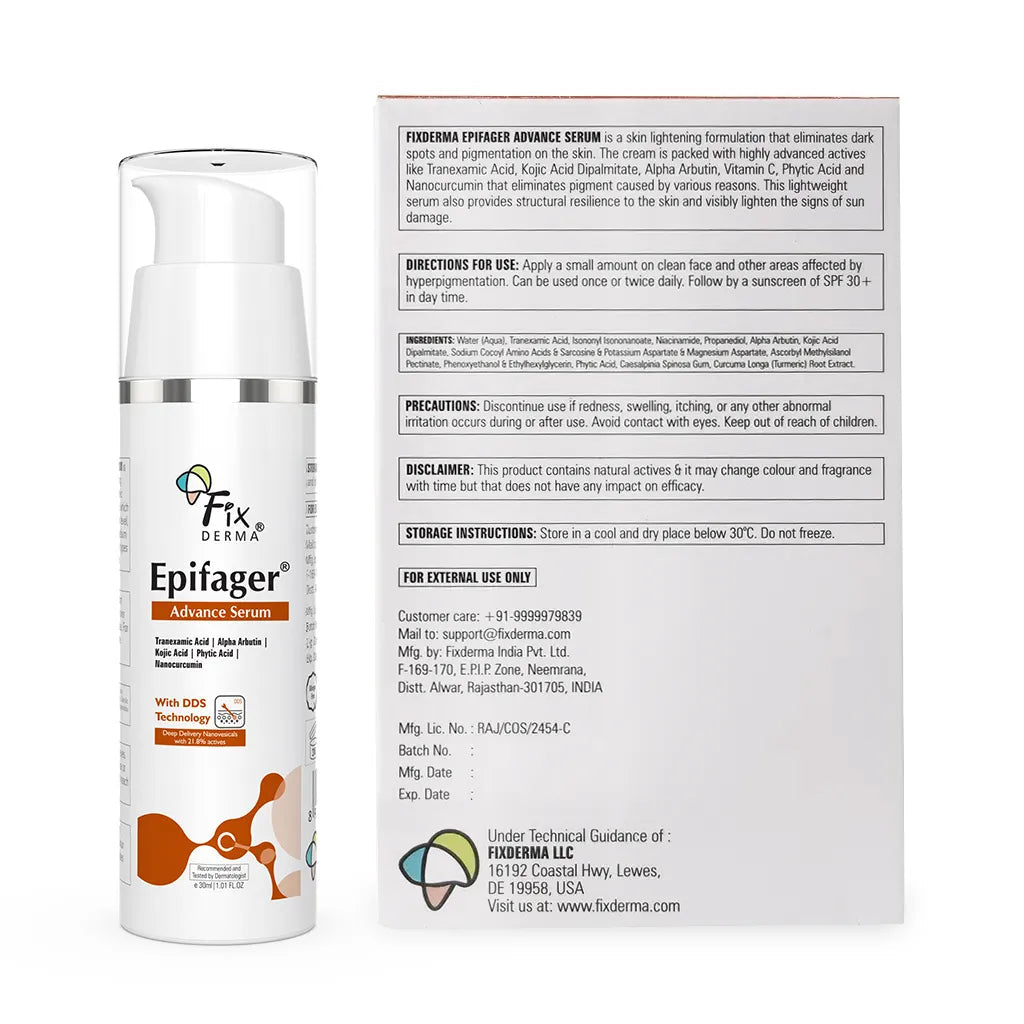 Fixderma Epifager Advance Serum | Solution for Pigmentation-Free and Even-Toned Skin, 30ml - Image 9 - Buy from Indicrest