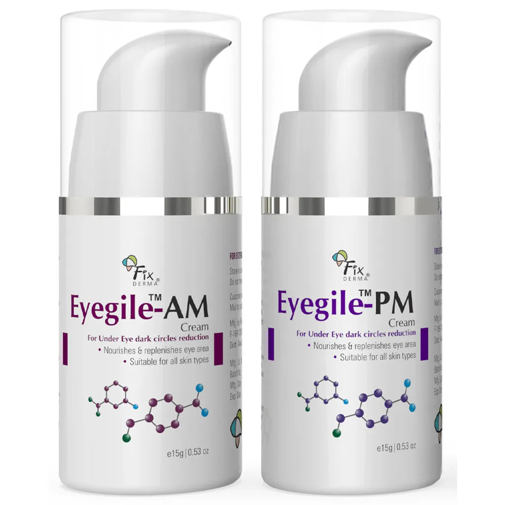 Fixderma Eyegile-AM & PM | Rejuvenating AM-PM Under-Eye Cream Duo, 30g - Image 9 - Buy from Indicrest