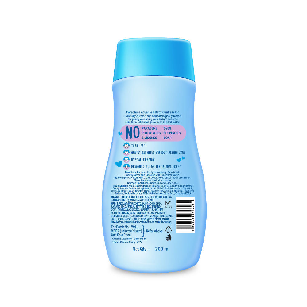 Parachute Advansed Baby Gentle Wash, 200ml