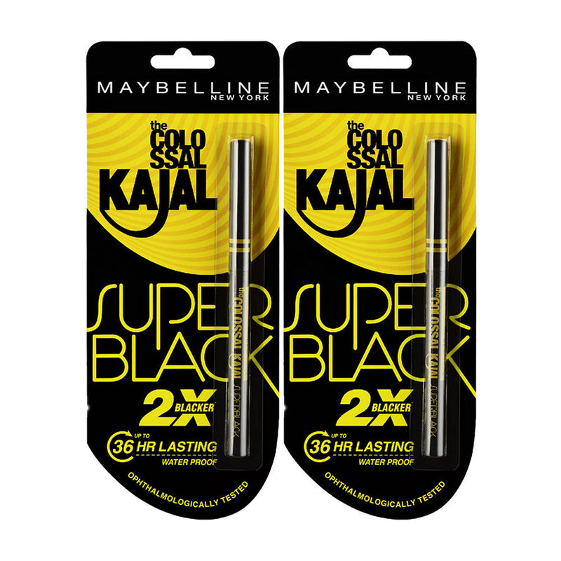 Maybelline New York Colossal Kajal Super Black Combo, 2 pieces Buy at Indicrest