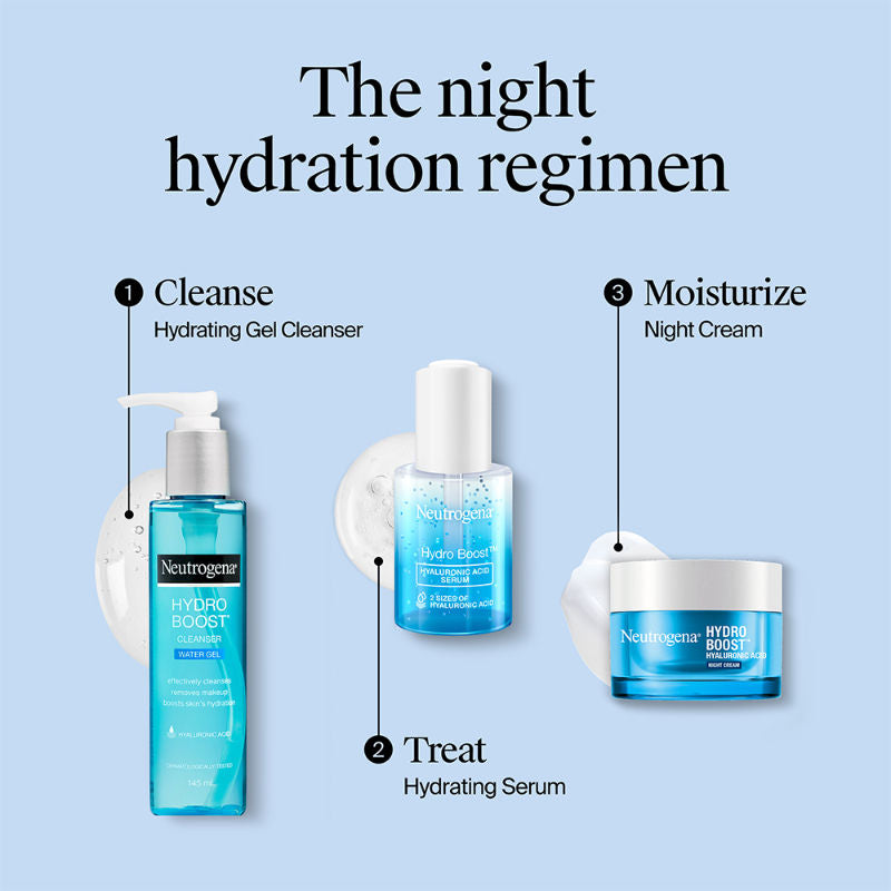 Neutrogena Hydro Boost Hyaluronic Acid Night Cream & Moisturizer with Peptide for Dry & Oily Skin, 50g