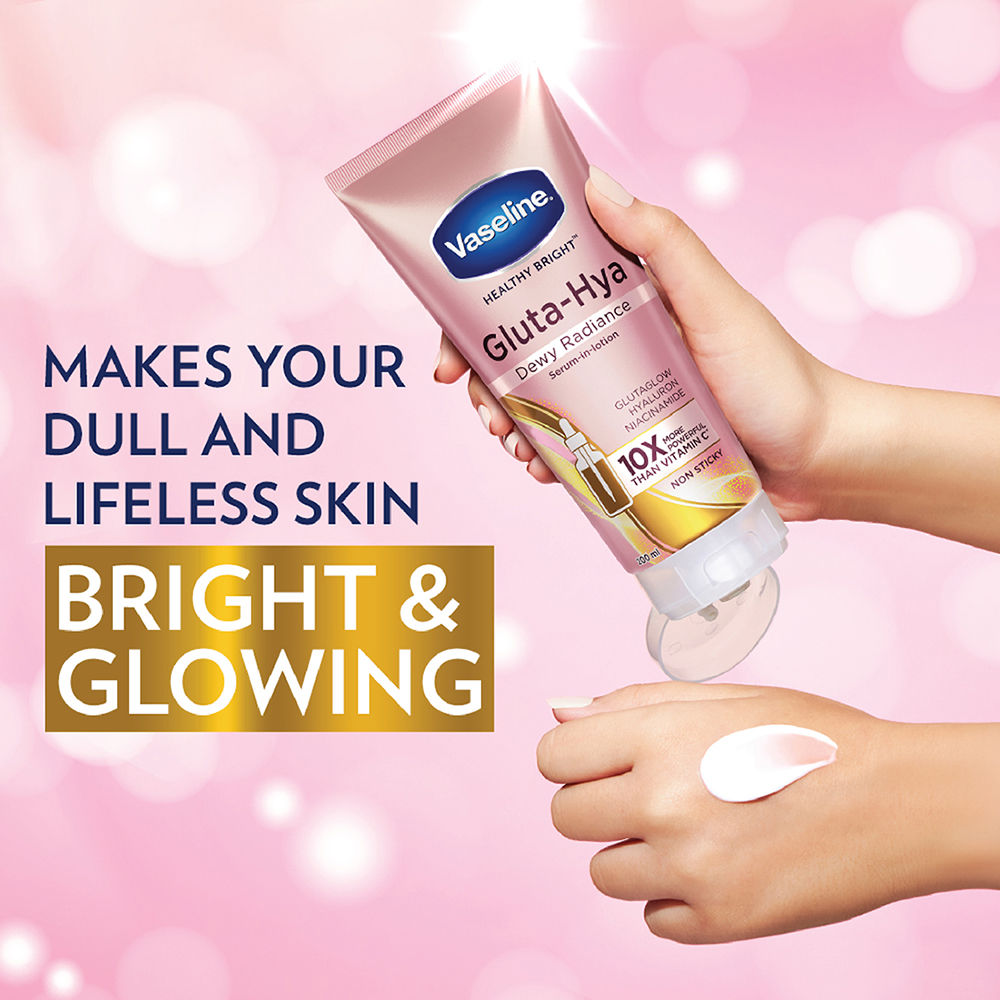 Vaseline Radiant Skin Serum in Lotion, 200ml & Hydrated Lips, 17g Combo, 2 pieces Buy at Indicrest Image 2