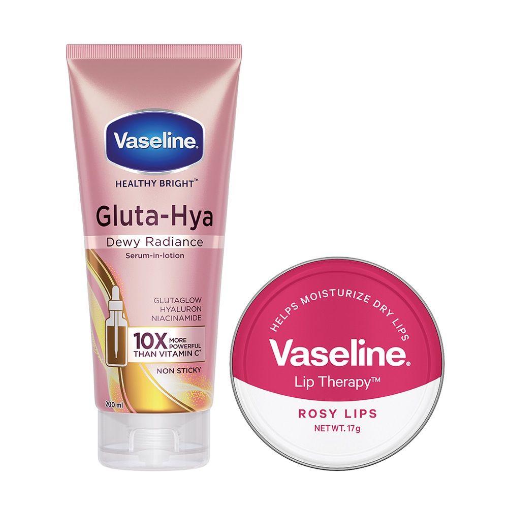 Vaseline Radiant Skin Serum in Lotion, 200ml & Hydrated Lips, 17g Combo, 2 pieces Buy at Indicrest Image 7