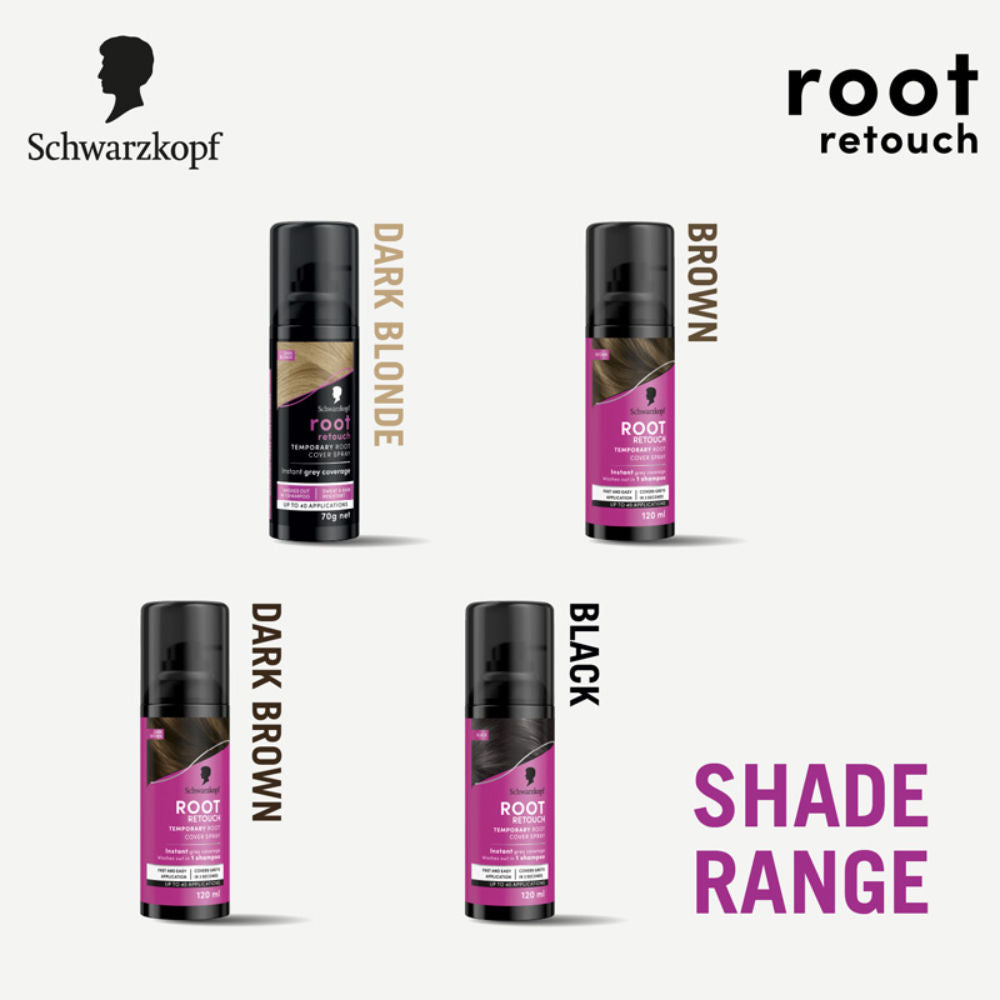 Schwarzkopf Root Retouch Instant Grey Hair Concealer Spray, Sweat & Rain Resistant - Dark Brown, 120ml Buy at Indicrest Image 7
