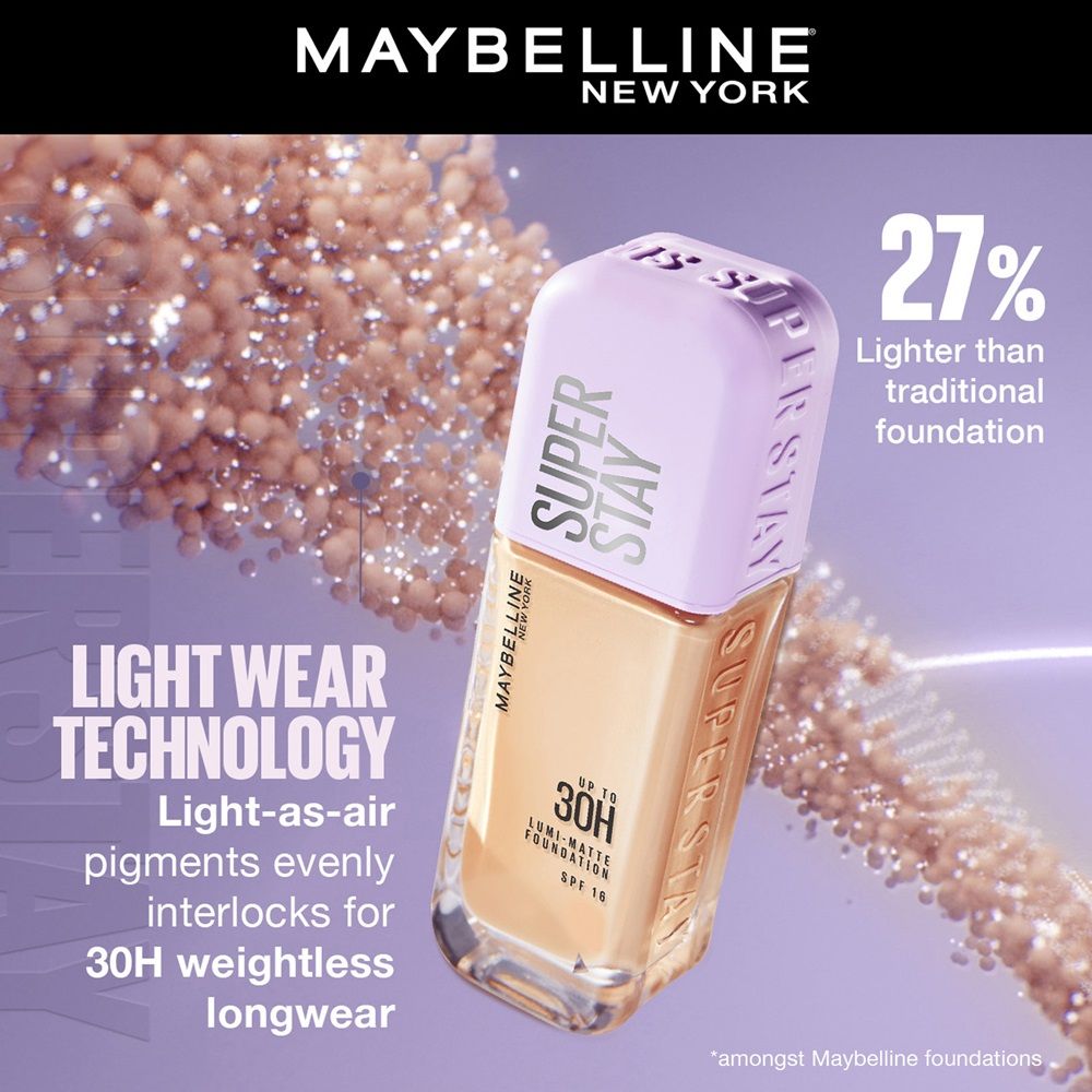 Maybelline New York Super Stay Lumi Matte Liquid Foundation, 340, 30 HR, 1 piece Buy at Indicrest Image 6