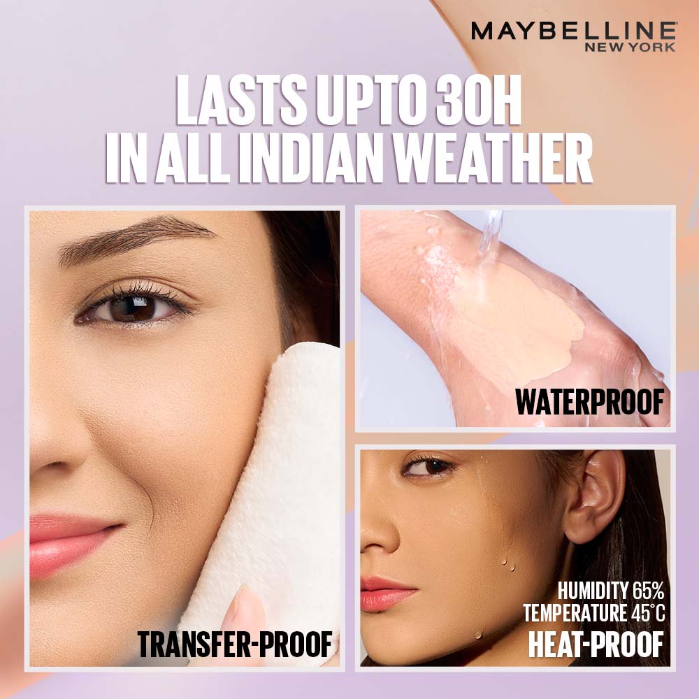 Maybelline New York Super Stay Lumi-Matte Foundation-30Hr Wear-Lightweight-Normal-Dry Skin - 220, 18g Buy at Indicrest Image 3