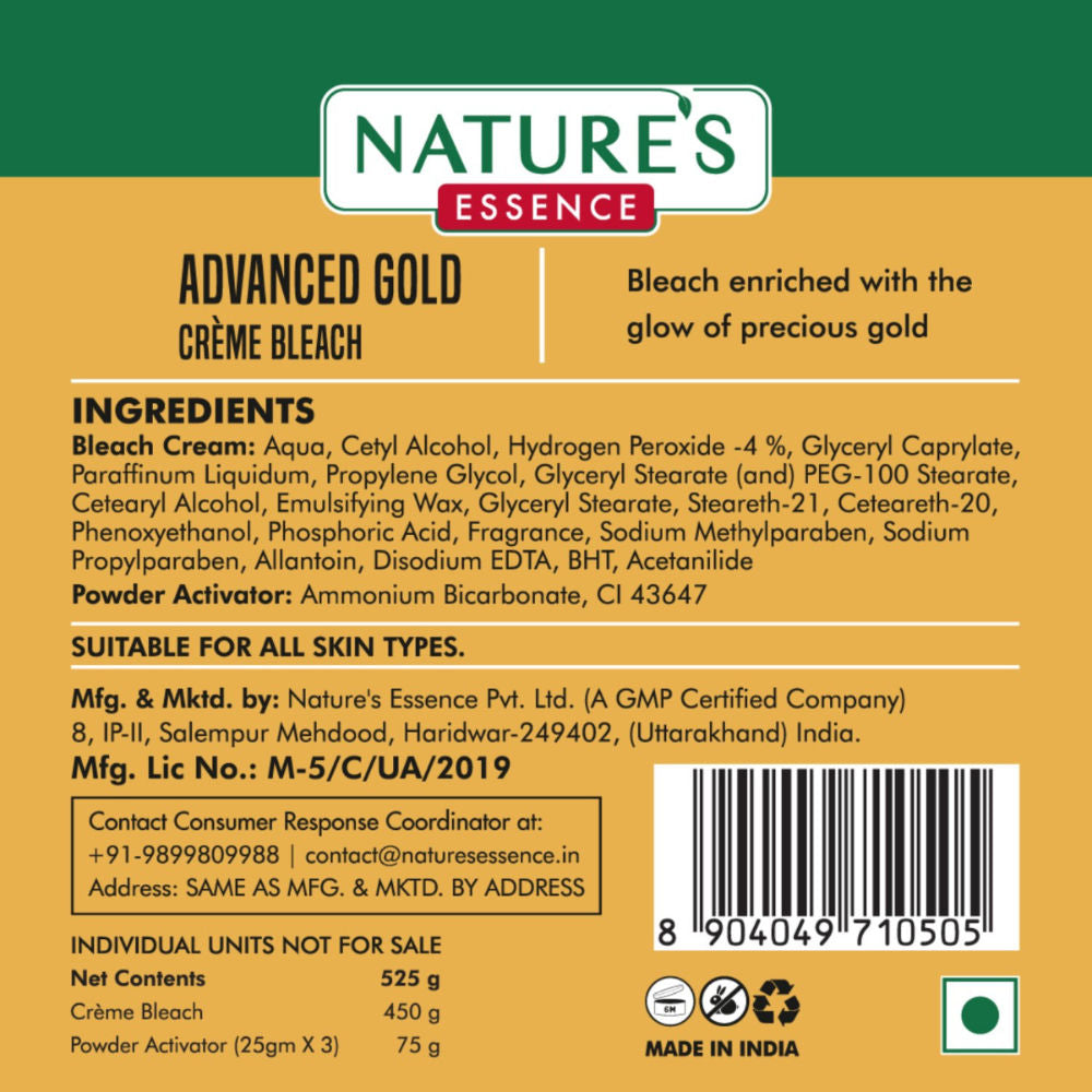 Nature's Essence Advanced Gold Creme Bleach, 525g Buy at Indicrest Image 8