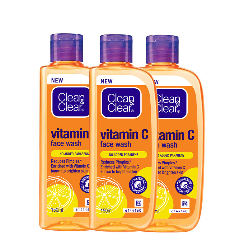 Clean & Clear Vitamin C Face Wash Gentle Brightening & Hydrating Cleanser (Pack of 3), 3 pieces Buy at Indicrest Image 6