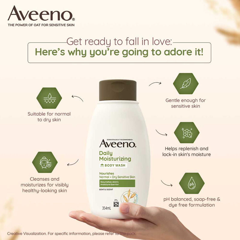 Aveeno Daily Moisturizing Combo, Lotion 227g + Body Wash 354ml