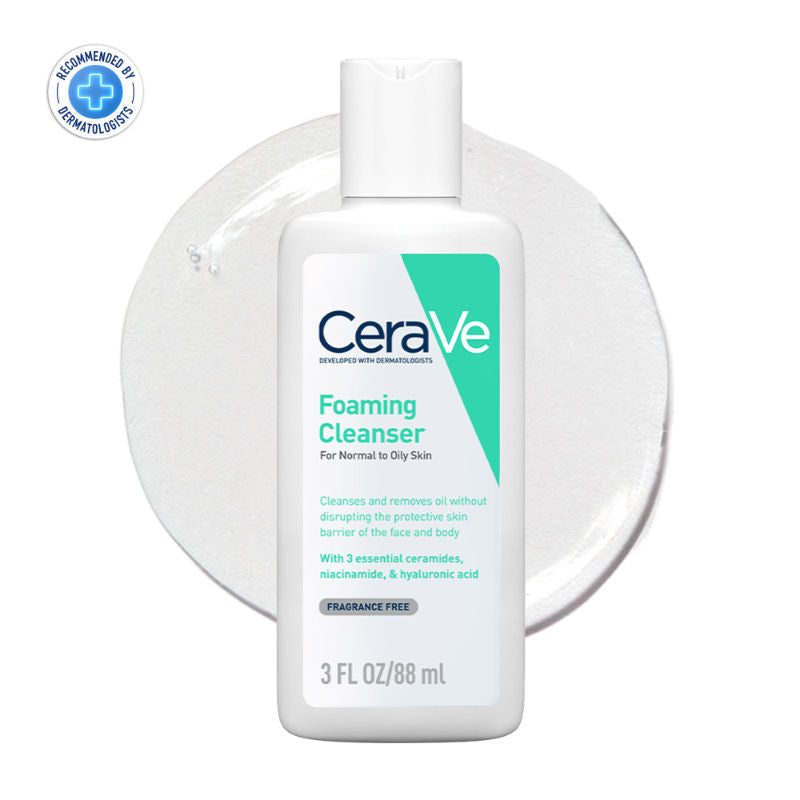 CeraVe Foaming Cleanser Face Wash For Oily Skin with Hyaluronic Acid, Ceramides & Niacinamide, 88ml Buy at Indicrest Image 11