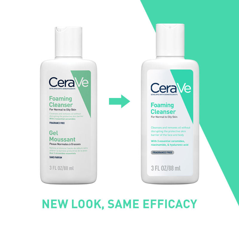 CeraVe Foaming Cleanser Face Wash For Oily Skin with Hyaluronic Acid, Ceramides & Niacinamide, 88ml Buy at Indicrest Image 6