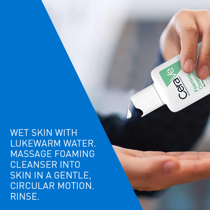 CeraVe Foaming Cleanser Face Wash For Oily Skin with Hyaluronic Acid, Ceramides & Niacinamide, 88ml Buy at Indicrest Image 8