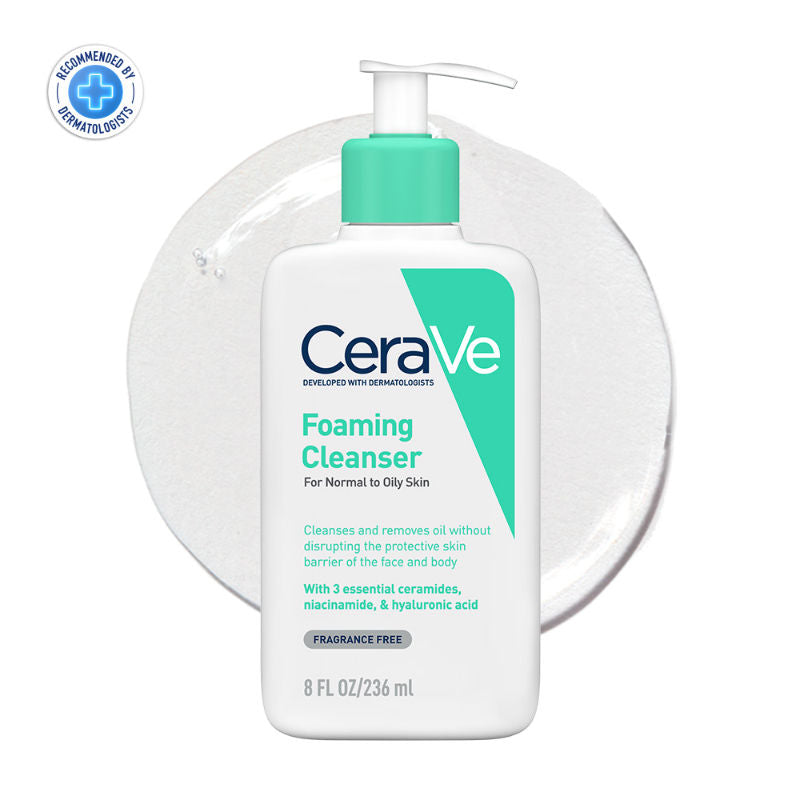 CeraVe Foaming Cleanser Face Wash For Oily Skin with Hyaluronic Acid, Ceramides & Niacinamide, 236ml Buy at Indicrest Image 11