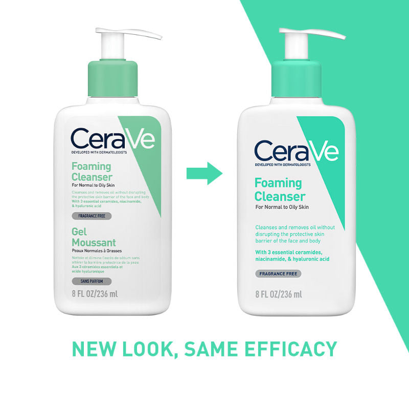CeraVe Foaming Cleanser Face Wash For Oily Skin with Hyaluronic Acid, Ceramides & Niacinamide, 236ml Buy at Indicrest Image 6
