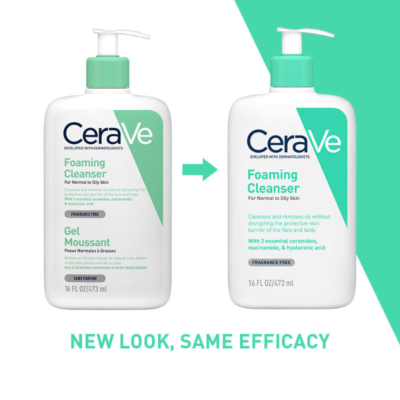 CeraVe Foaming Cleanser Face Wash For Oily Skin with Ceramides, Dermatologist Recommended, 473ml Buy at Indicrest Image 5