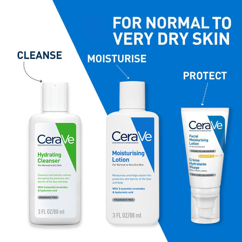 CeraVe Moisturizing Lotion For Dry To Very Dry Skin With Ceramides & Hyaluronic Acid, 88ml Buy at Indicrest Image 5