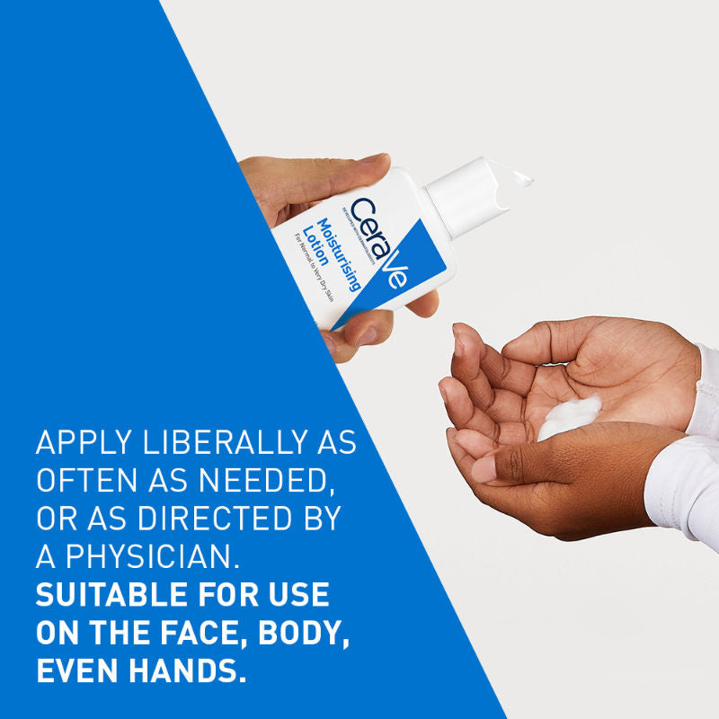 CeraVe Moisturizing Lotion For Dry To Very Dry Skin With Ceramides & Hyaluronic Acid, 88ml Buy at Indicrest Image 8