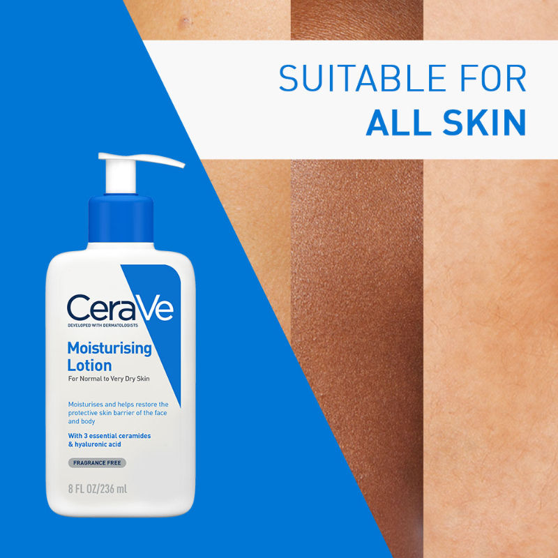 CeraVe Moisturizing Lotion For Dry To Very Dry Skin With Ceramides & Hyaluronic Acid, 236ml Buy at Indicrest Image 9
