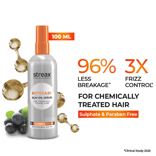 Streax Professional Botbrazil Acai Oil Hair Serum, 100ml Buy at Indicrest