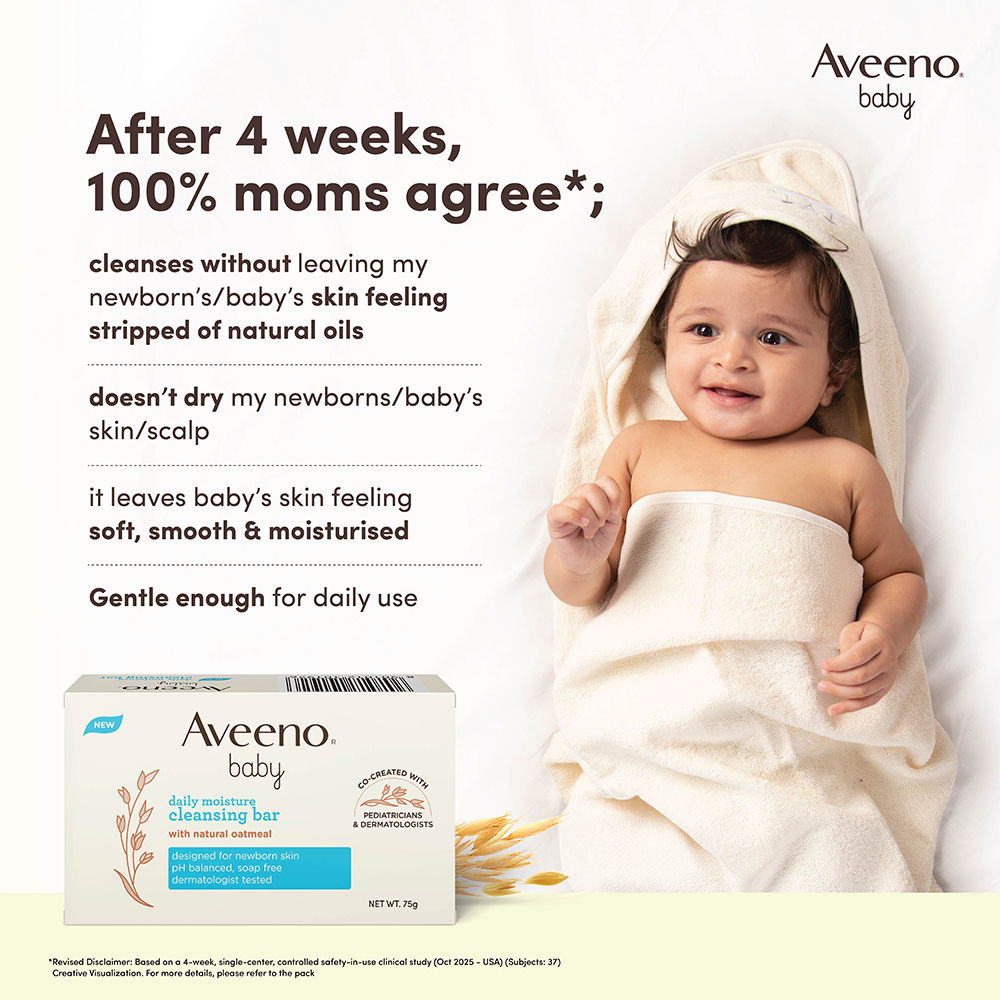 Aveeno Baby DM Cleansing Bar, 75g