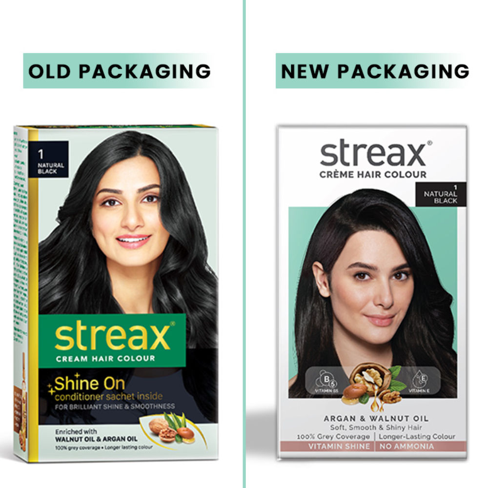Streax Cream Hair Colour - Natural Black 1 (Pack of 2), 2 pieces Buy at Indicrest Image 2