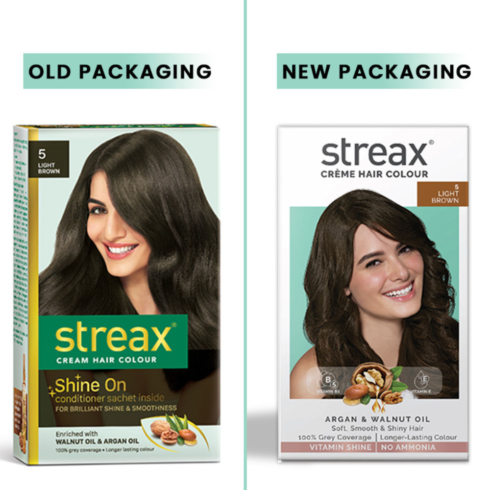 Streax Hair Colour - Light Brown 5 (Pack of 2), 2 pieces Buy at Indicrest Image 2