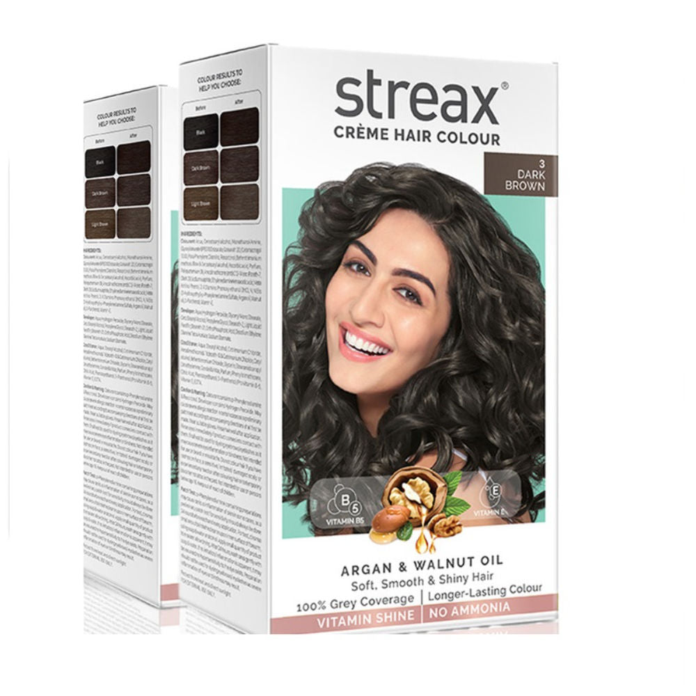Streax Cream Hair Colour - Dark Brown 3 (Pack of 2), 2 pieces Buy at Indicrest Image 10