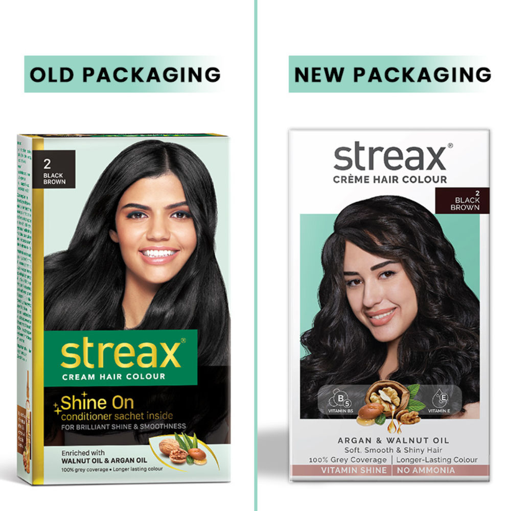 Streax Hair Colour - Black Brown 2 (Pack of 2), 2 pieces Buy at Indicrest Image 2