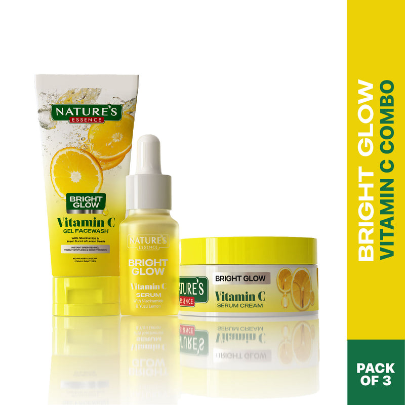 Nature's Essence Vitamin C Bright Glow Skincare Kit Combo, 3 pieces Buy at Indicrest