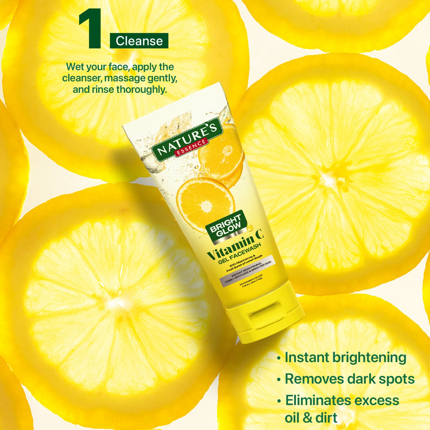 Nature's Essence Vitamin C Bright Glow Skincare Kit Combo, 3 pieces Buy at Indicrest Image 3