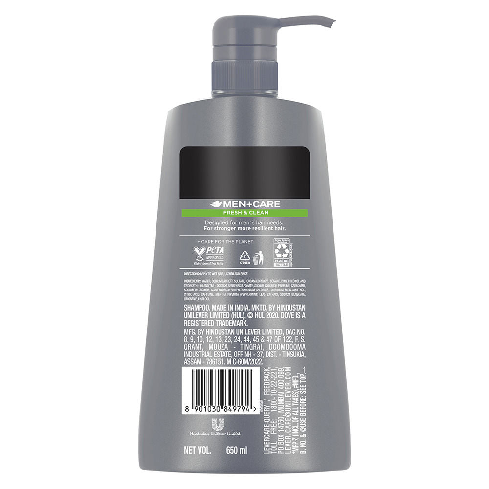 Dove Men +Care Fresh & Clean 2 In 1 Shampoo + Conditioner, 650ml Buy at Indicrest Image 2