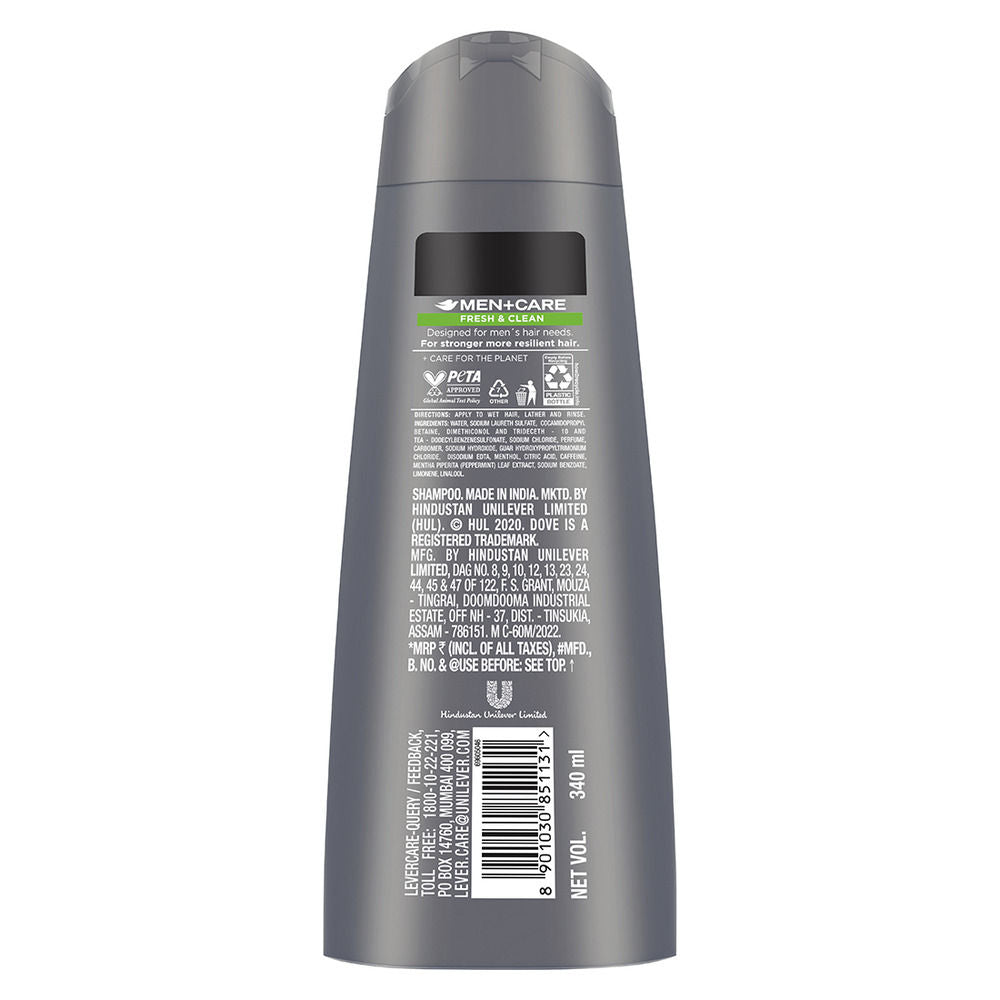 Dove Men +Care Fresh & Clean 2 In 1 Shampoo + Conditioner, 340ml Buy at Indicrest Image 2