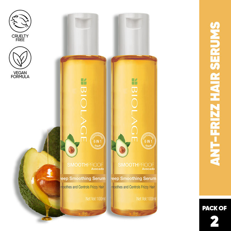 Biolage Smoothproof Deep Smoothing 6-In-1 Professional Hair Serum (Pack of 2) Combo