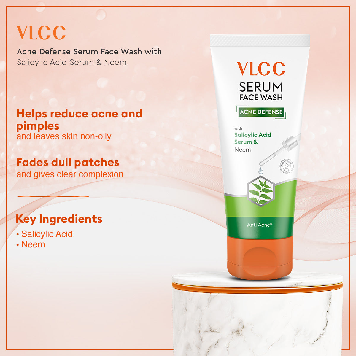VLCC Charcoal Peel Off Mask 7X Ultra Whitening and Brightening and Acne Defense Serum Facewash - Image 3 - Buy from Indicrest
